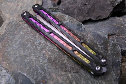 Flagship Bowie 002: Carbon Fiber W/Sunset Jeweled Ano