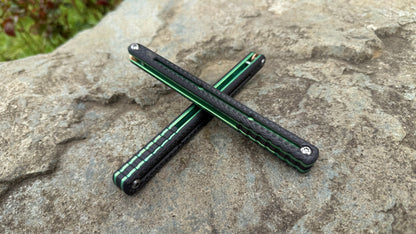 CF Kraken V2 Handles: Carbon Fiber w/ Green Ano