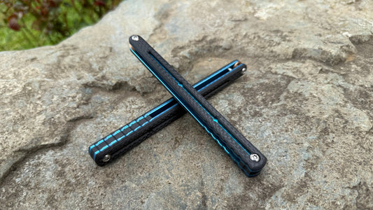 CF Kraken V2 Handles: Carbon Fiber w/ Teal Ano