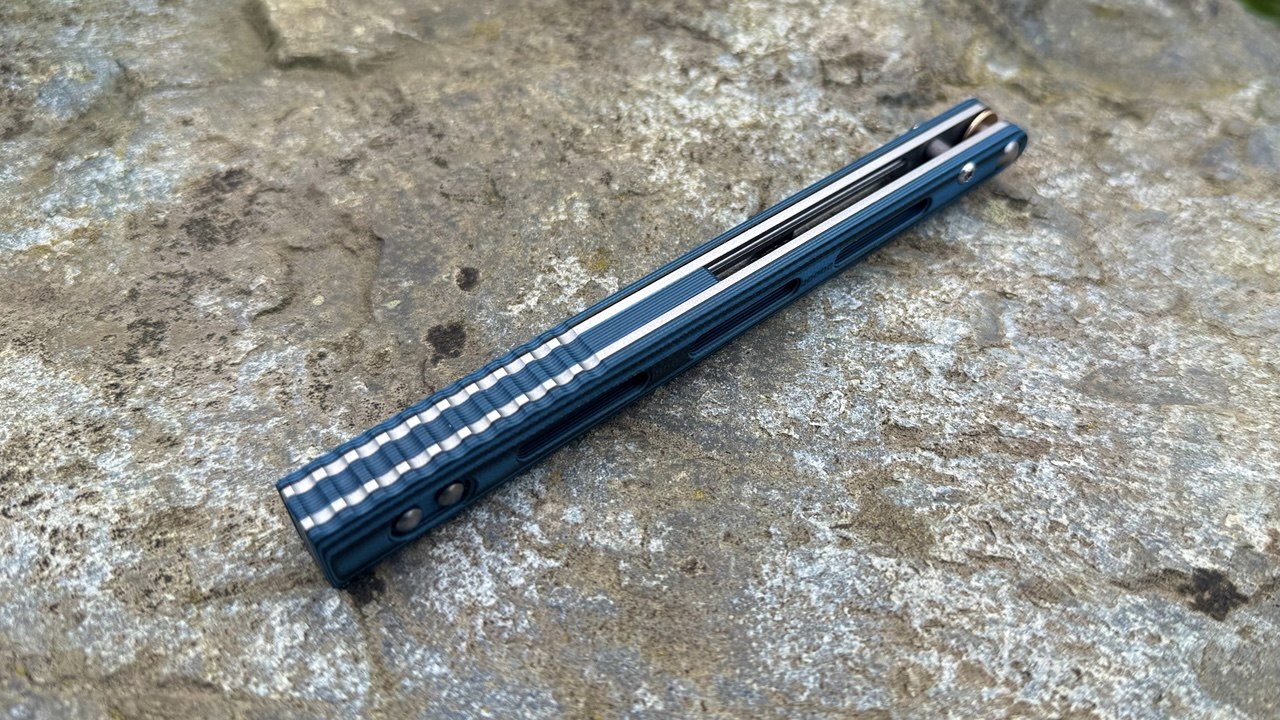 Dual Tone Blue and Black Triple Slot BRS Replicant Handles w/ Half Channel Spacers