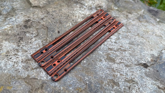 Dual Tone Orange and Black G10 Single Slot BRS Replicant Scales