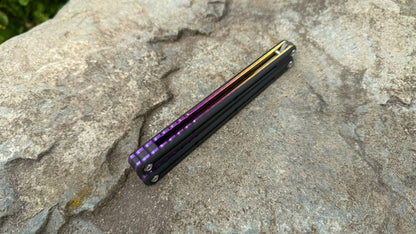 S35VN Flagship Tanto G10 Kraken: Black G10 w/ Jeweled Sunset Fade Ano