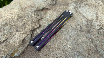 S35VN Flagship Tanto G10 Kraken: Black G10 w/ Jeweled Sunset Fade Ano